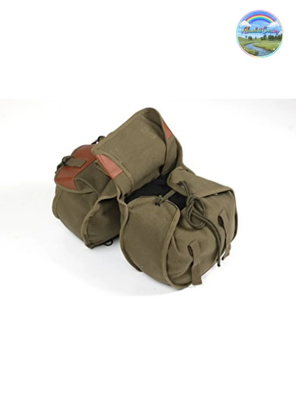 Heavy-Duty Saddle Bag for Motorcycle - Cotton Canvas Pannier